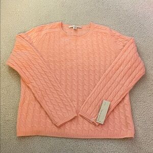 Vintage Belford 100% Cashmere Peach Mousse Sweater, Size L NWT